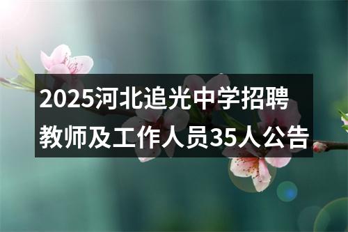 2025河北追光中学招聘教师及工作人员35人公告 图片