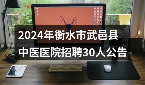 2024年衡水市武邑县中医医院招聘30人公告 图片