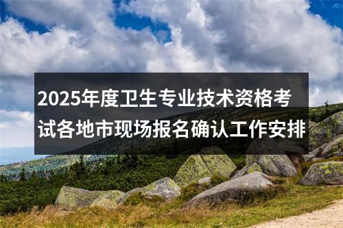 2025年度卫生专业技术资格考试各地市现场报名确认工作安排 图片